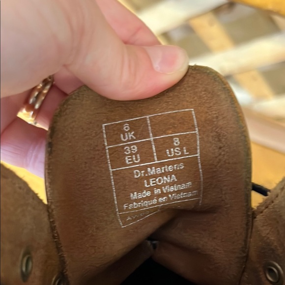 Dr. Martens Black Leather Heeled Combat Boots - Picture 4 of 4